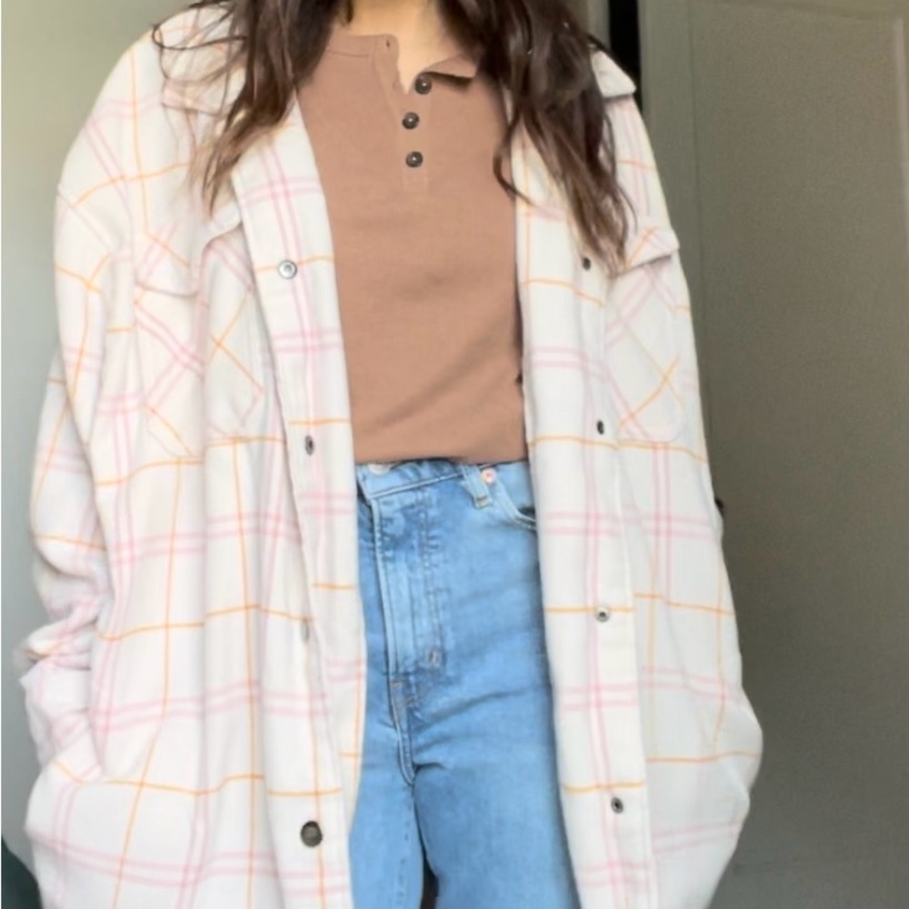 Pink shacket